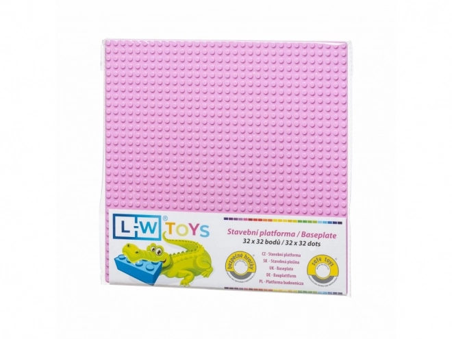 L-W Toys Základová deska 32x32 růžová