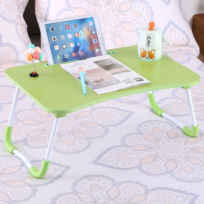Skládací snídaňový stolek na notebook - zelený
