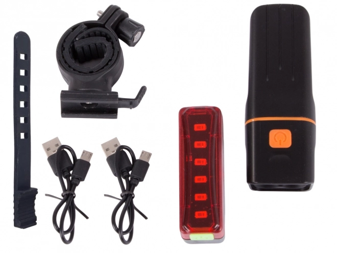 Bike light přední zadní led usb kit