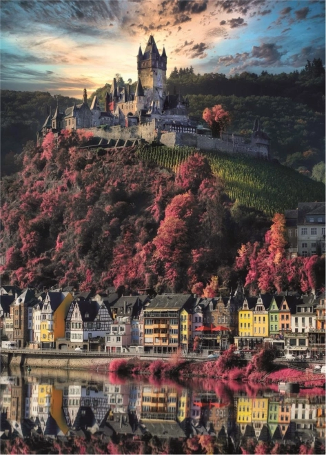 Puzzle 1000 prvků Vysoká kvalita, Hrad Cochem