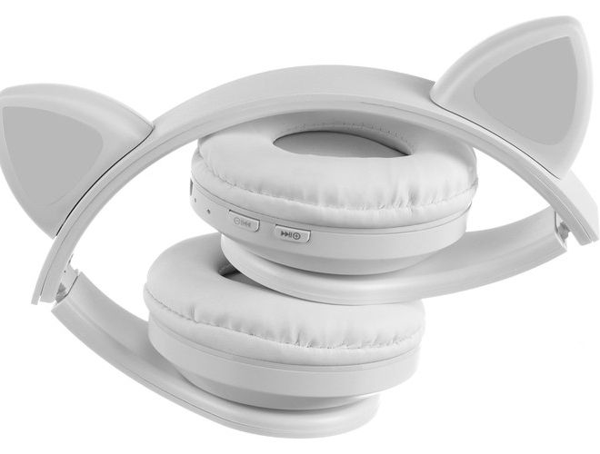 Bezdrátová bluetooth sluchátka s ušima – Bílá