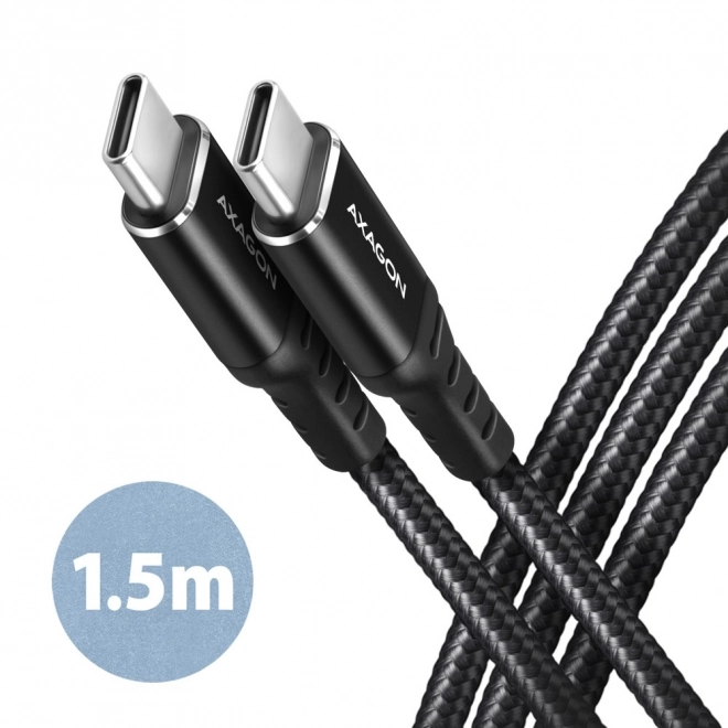 BUCM-CM15AB USB-C - Kabel USB-C 2.0, 1,5 m, PD 60W, 3A, ALU, opletený, černý