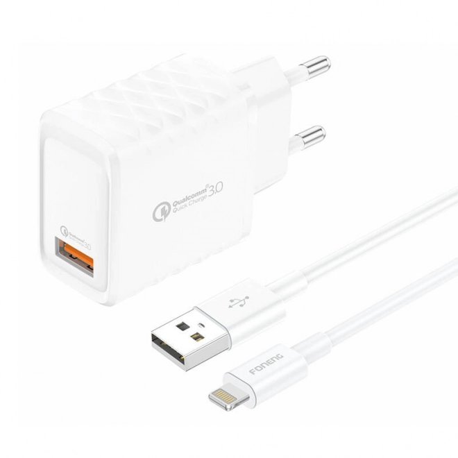 Foneng rychlonabíječka USB-A s kabelem Lightning