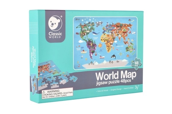 Puzzle Mapa světa - 48 dílků