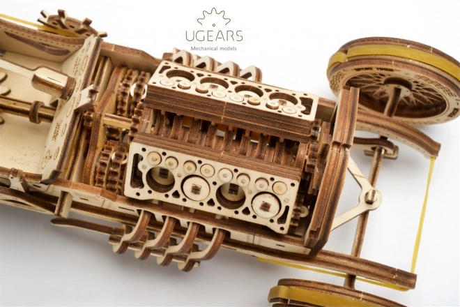 Ugears 3D puzzle - U9 Grand Prix auto 348 dílků