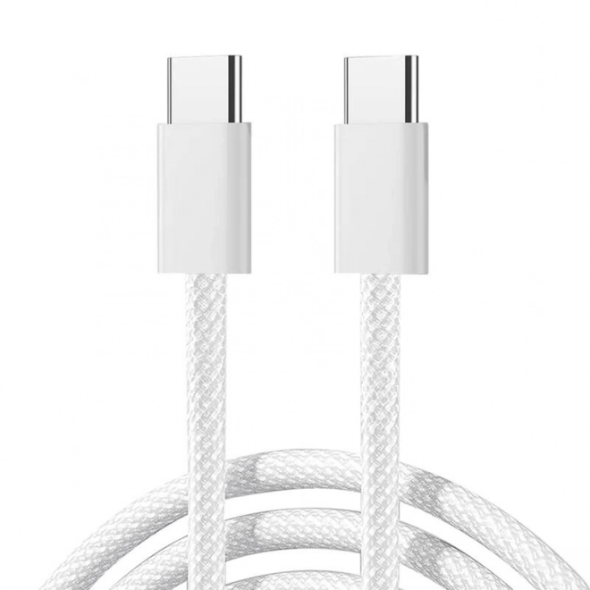 Joyroom S-A45 kabel USB-C na USB-C, 60 W, opletený, 1 m (bílý)