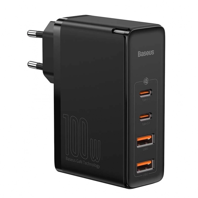 Cestovní nabíječka Baseus GaN2 Pro Quick 2x USB 2x USB-C, 100W, EU (černá)