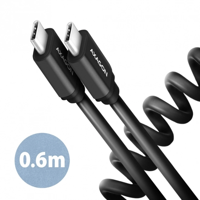 BUCM-CM10TB Twister USB-C - kabel USB-C, 0,6 m, USB 2.0, 3A, ALU, PVC černý