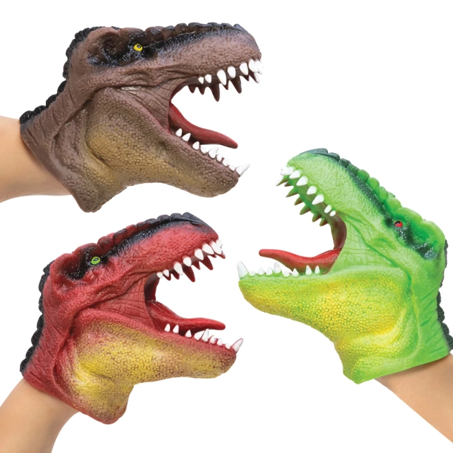 Schylling Maňásek na ruku Dinosaurus - červený