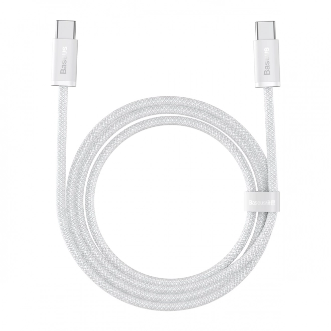 Kabel USB-C na USB-C Baseus, 100 W, 1 m (bílý)