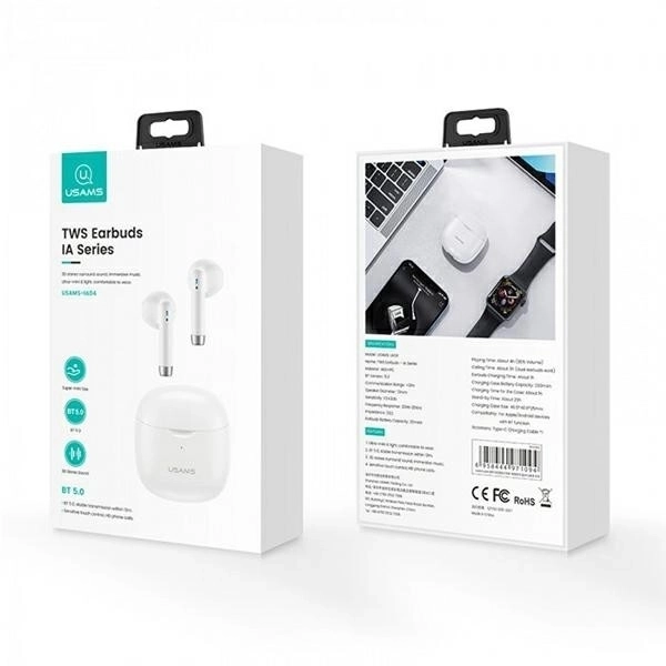 Bluetooth sluchátka TWS 5.0 IA Series White BHUIA02