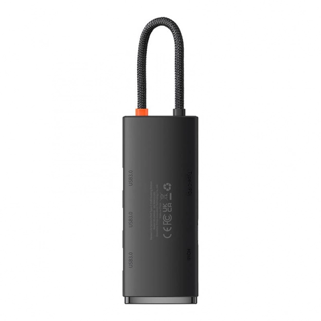 HUB Baseus Lite Series 5-Port USB-C na HDMI+USB3.0x3+PD (černý)