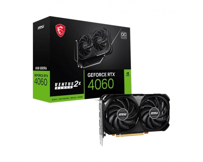 Grafická karta GeForce RTX 4060 Ventus 2X Black OC 8GB GDDR6 128bit