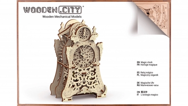 Wooden City 3D puzzle Kouzelné hodiny 149 dílů