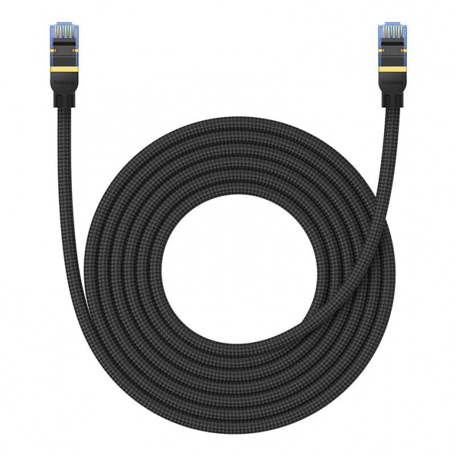 Opletený síťový kabel cat.7 Baseus Ethernet RJ45, 10Gbps, 5m (černý)