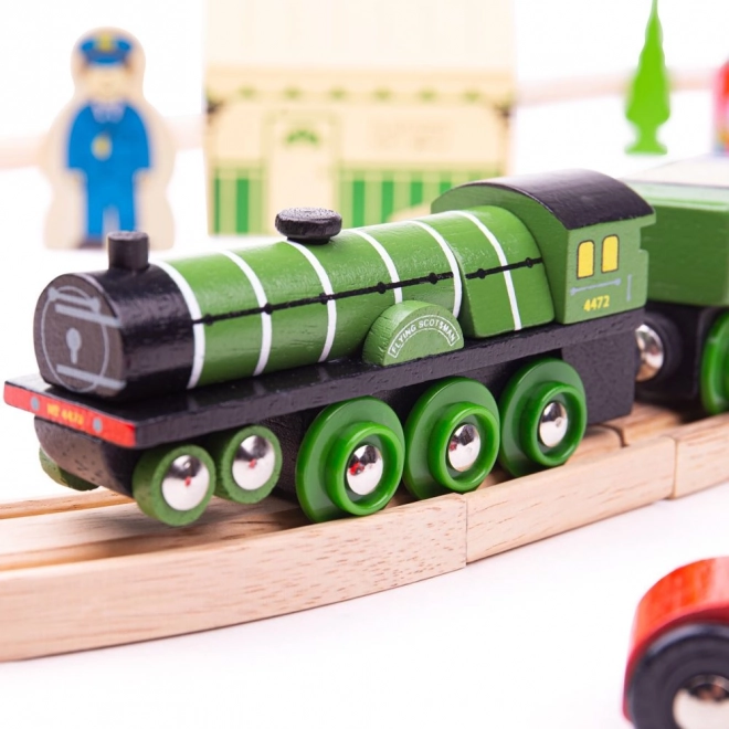 Bigjigs Rail Dřevěná vláčkodráha Flying scotsman