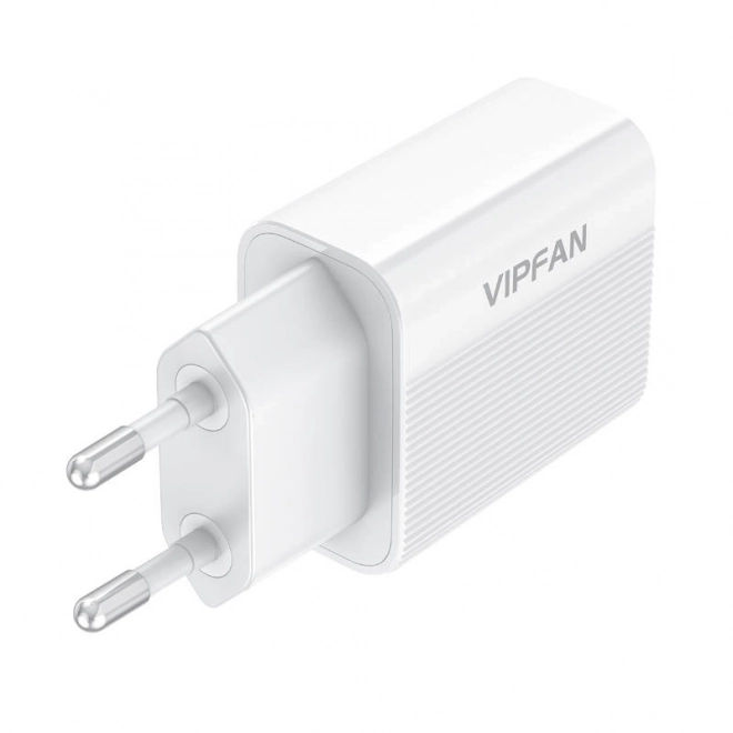 Síťová nabíječka VFAN E01, 1x USB, 2,4A + kabel Micro USB (bílý)