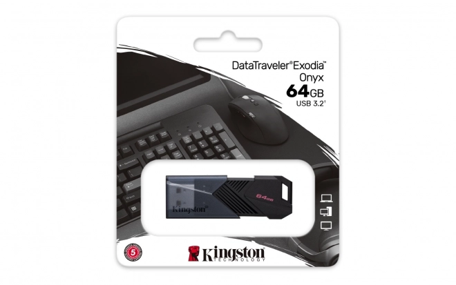 Data Traveler Exodia Onyx 64GB USB3.2 Gen1 flash disk