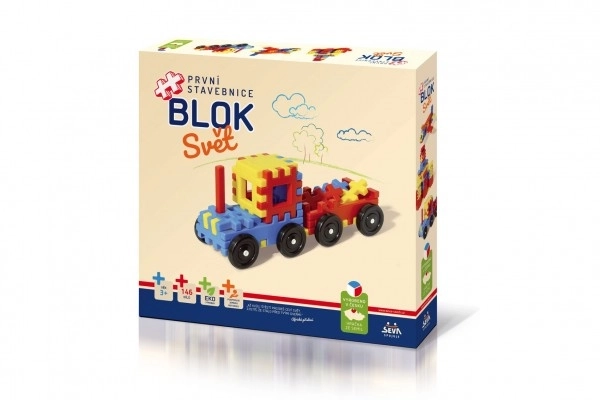 Stavebnice BLOK Svět plast 146ks v krabici 36x34x7cm