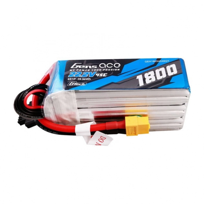 Gens ace G-Tech 1800mAh 22,2V 45C 6S1P Lipo Battery Pack s XT60 konektorem