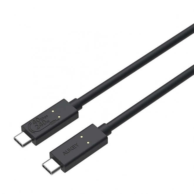 Kabel USB-C na USB-C Aukey, CB-TCC241, 240W, 0,8 m (černý)