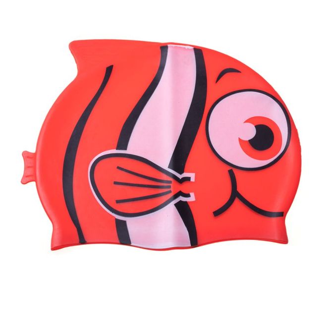 Dětská plavecká čepice ryba - červená