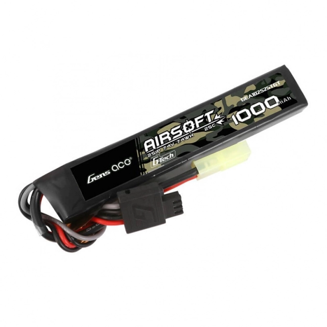 Gens ace G-Tech 25C 1000mAh 2S1P 7,4V Airsoft Gun Lipo baterie s mini Tamiya konektorem