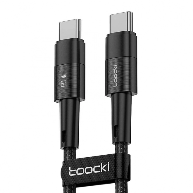 Kabel USB-C na USB-C Toocki TXCTT2-YS03, 1m, FC 60W (černý)