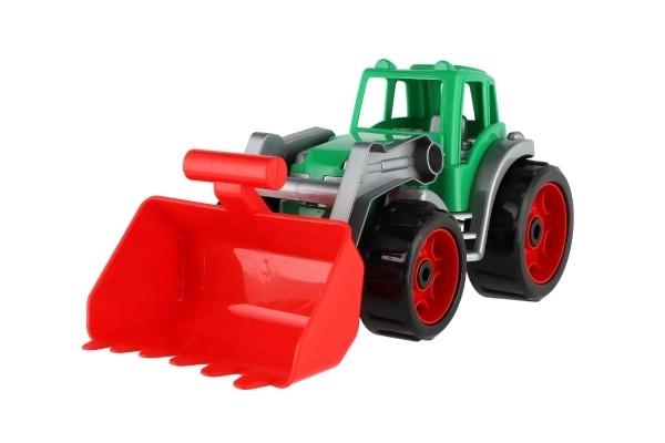 Traktor/nakladač/bagr se lžící plast na volný chod 2 barvy 17x37x17cm 12m+