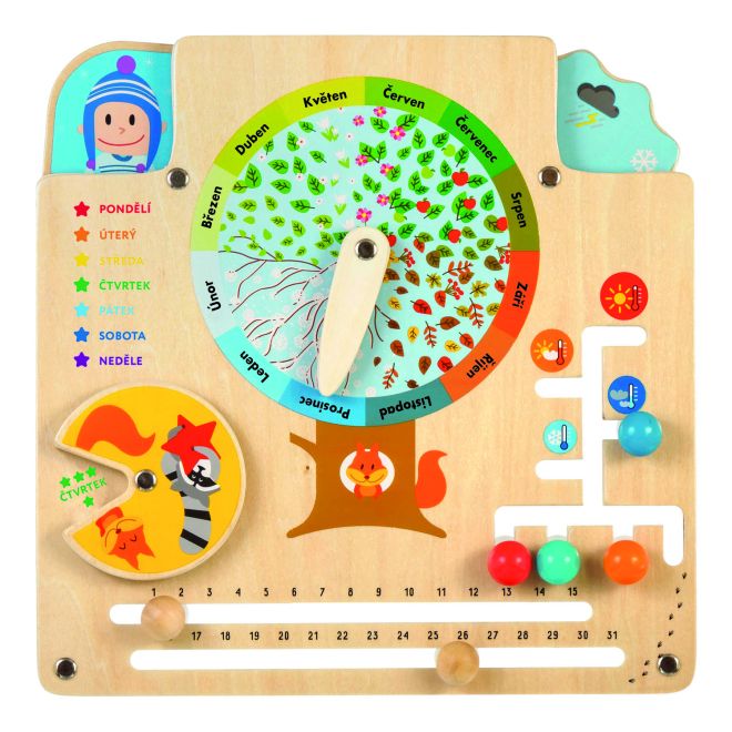 Lucy & Leo 322 Kalendář přírody - dřevěná naučná hrací deska