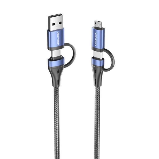 Kabel 4v1 USB 2.0 Vention CTLLH 1m (černý)