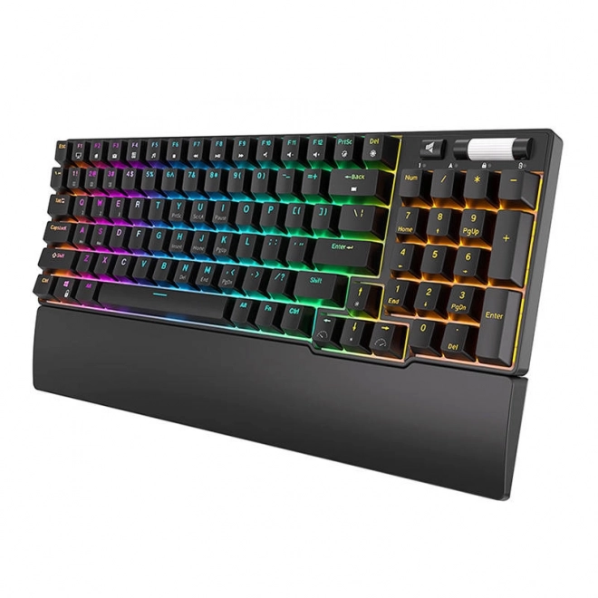 Bezdrátová mechanická klávesnice Royal Kludge RK96 RGB, hnědý spínač (černý)