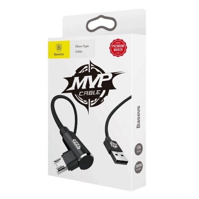 Baseus MVP Kolenový kabel USB na micro USB 2A 1m - černý