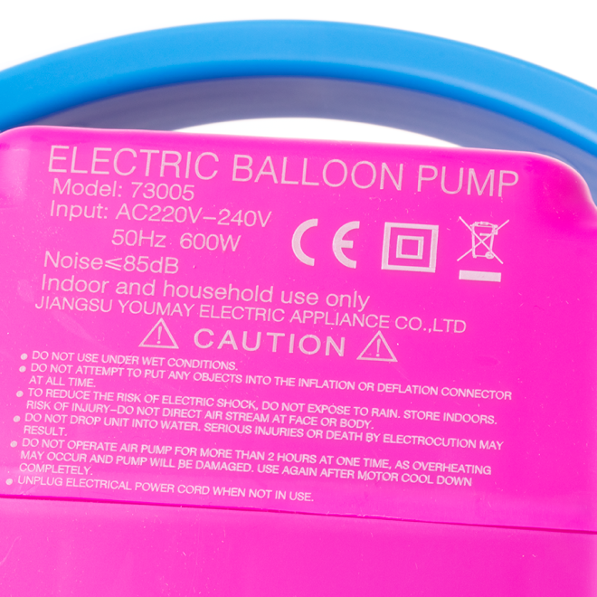 Elektrická balónková pumpa s integrovanými tryskami