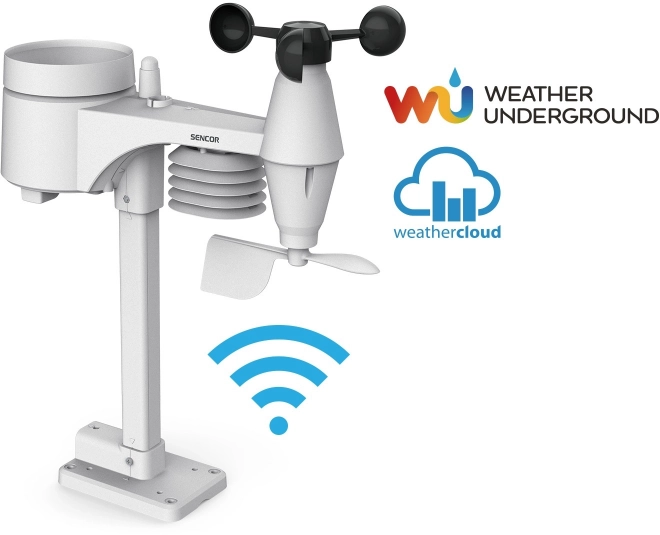 Postprofesionální meteorologická stanice s Wifi senzorem SWS 9898 WiFI 5v1