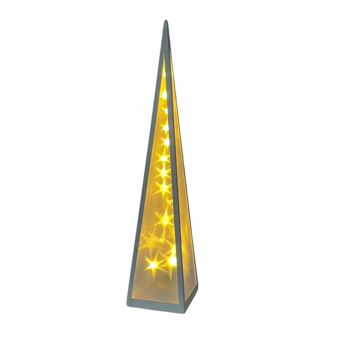 Pyramida LED rotující hvězdy 13*13*60cm