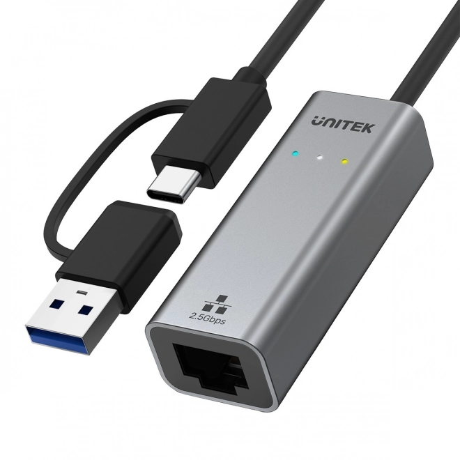 Adaptér USB-A/C 3.1 GEN1 RJ45; 2,5 Gb/s; U1313C