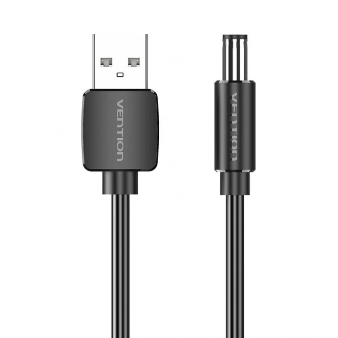 Napájecí kabel USB na DC 5,5mm 0,5m černý Vention