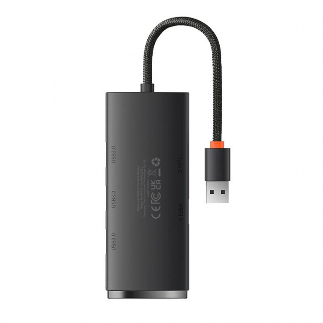 Rozbočovač řady Baseus Lite 4v1 USB na 4x USB 3.0, 25 cm (černý)