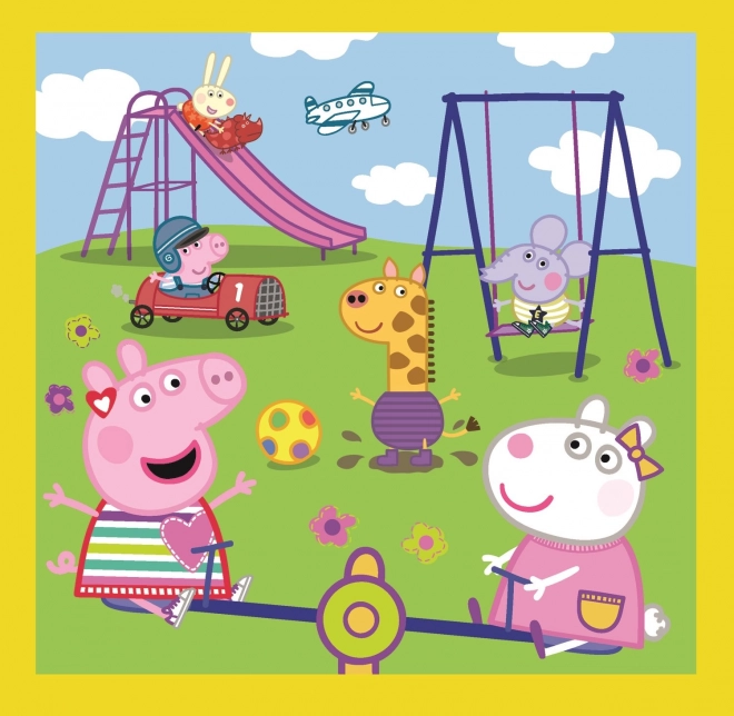 Puzzle 3v1 - Prasátko Peppa