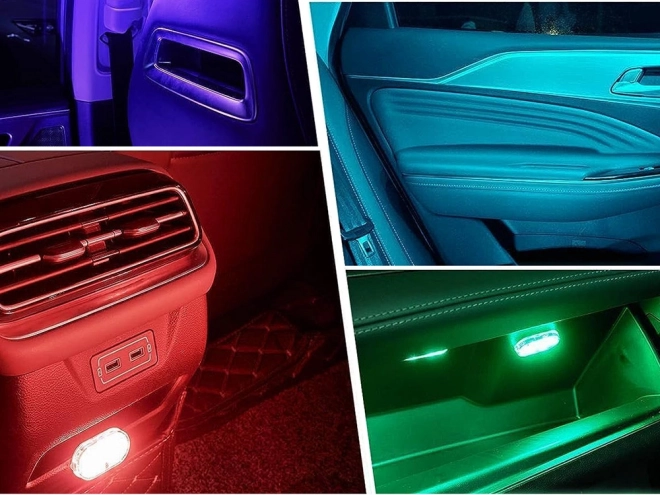 Bezdrátové RGB LED osvětlení do interiéru auta