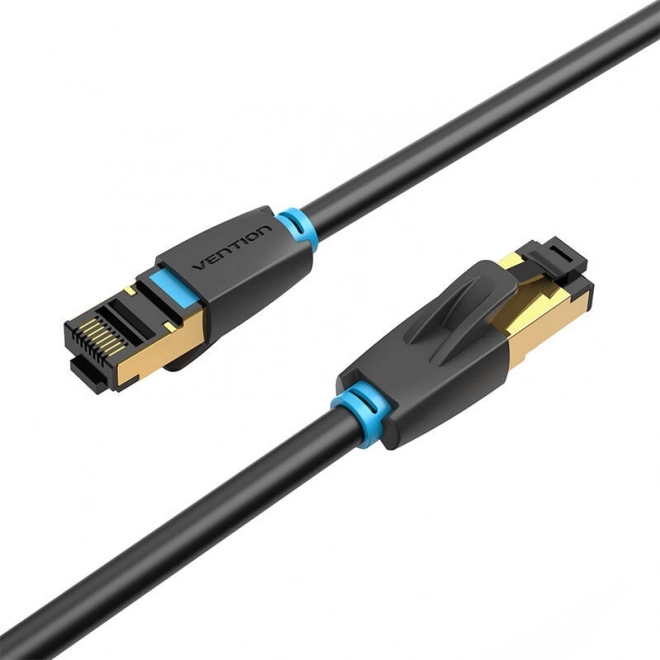 Síťový kabel CAT8 SSTP Vention IKABG RJ45 Ethernet 40Gbps 1,5 m černý