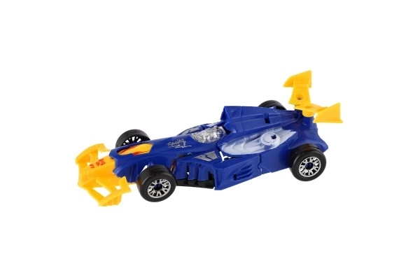 Transformer auto/robot závodní formule plast 19 cm na kartě