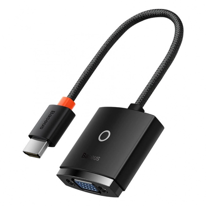 Adaptér HDMI na VGA se zvukem řady Baseus Lite (černý)