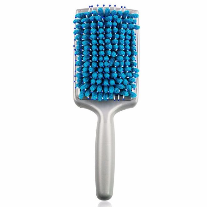 Kartáč na vlasy se štětinami z mikrovlákna - modrý