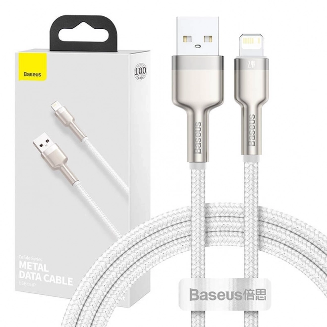 USB kabel pro Lightning Baseus Cafule, 2,4A, 1m (bílý)