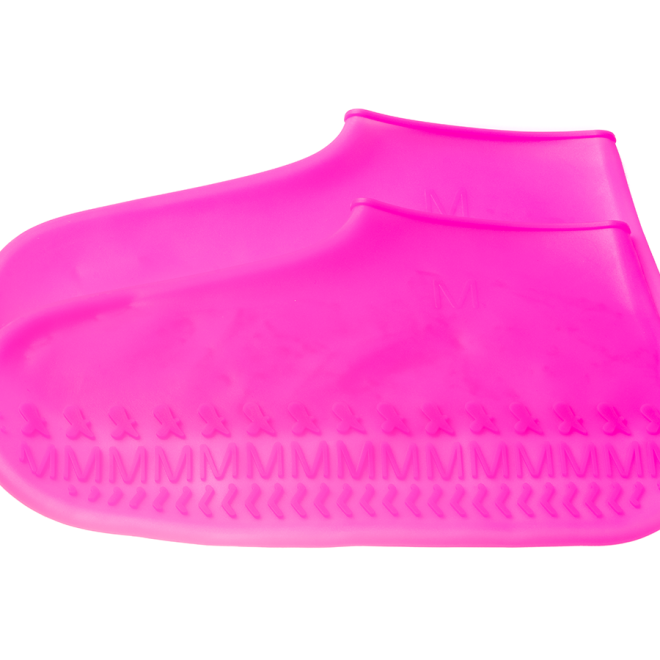Gumové nepromokavé chrániče bot velikosti "35-39" - tmavě růžové