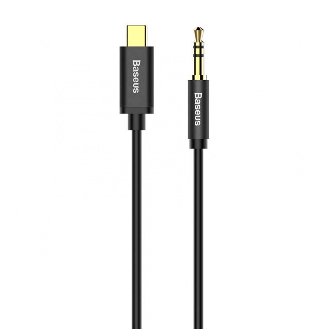 Baseus Yiven Audio kabel USB-C na mini jack 3,5 mm, 1,2 m - černý