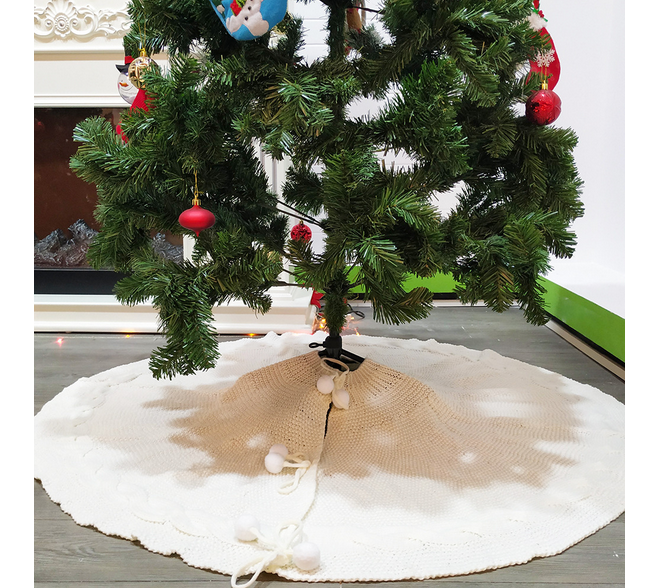 Podložka pod vánoční stromek - bílá