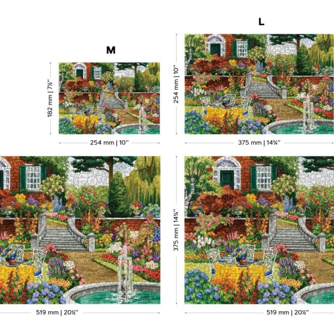 Wooden City Dřevěné puzzle Zahrada o páté 2v1, 1010 dílků EKO